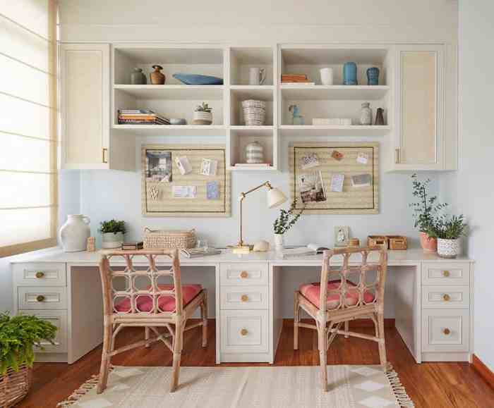 Tropical industrial home office design