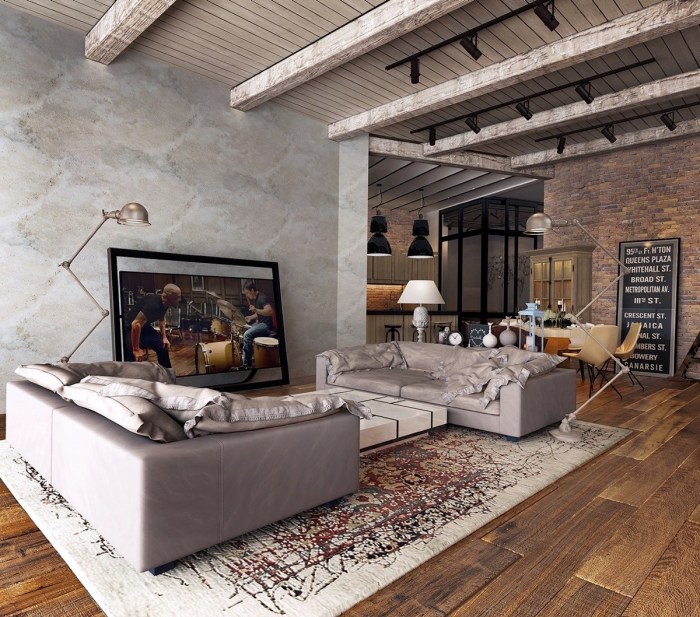 Industrial living room ideas design interior style 2020 decor modern plants rustic decoracion designs instagram minimalist furniture green インテリア rug
