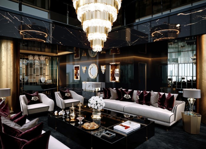Dark Color Combination Luxury Home Decor
