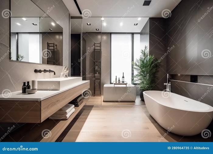 Minimalist bathroom lighting