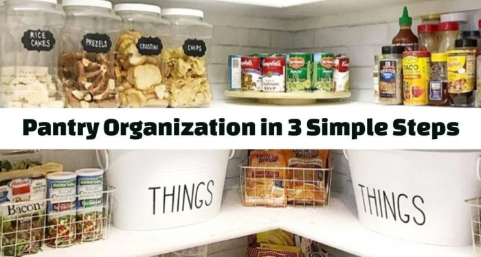 Organizing a clean and classic pantry