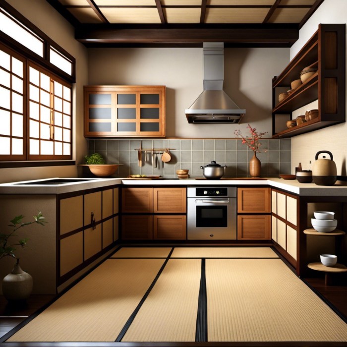 Zen-inspired Japanese kitchen decor